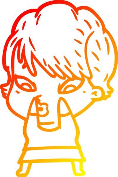 Bir insan tarafından çizilmiş bir karikatür kadın çizimi