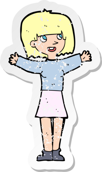 Bir insan tarafından çizilmiş heyecanlı bir karikatürün gerilimli yapıştırması.