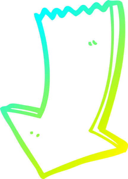 Soğuk gradyan çizgi çizimi bir insan tarafından çizilmiş bir oku işaret ediyor.