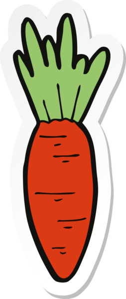 Bir insan tarafından çizilmiş havuç etiketi.