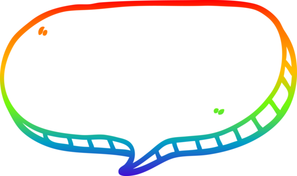 gökkuşağı gradyan çizgi çizimi bir insan tarafından çizilmiş bir karikatür konuşma balonu