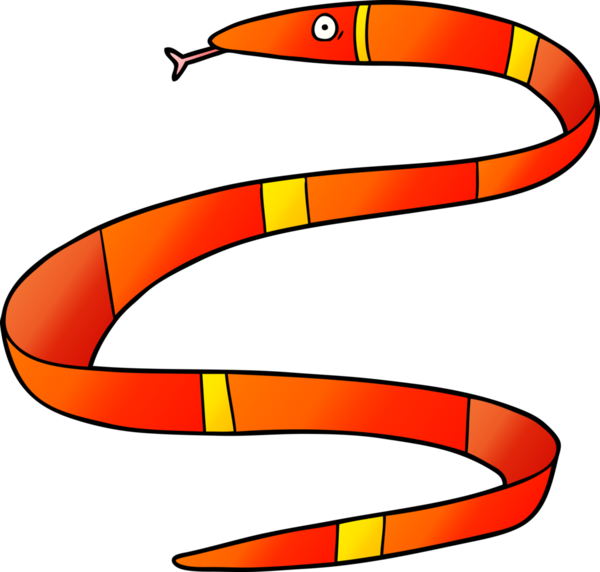 bir insan tarafından çizilmiş karton deniz yılanı