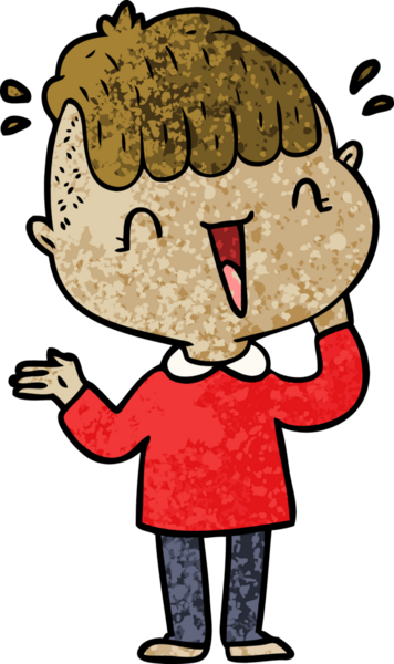 Bir insan tarafından çizilmiş mutlu çocuk.