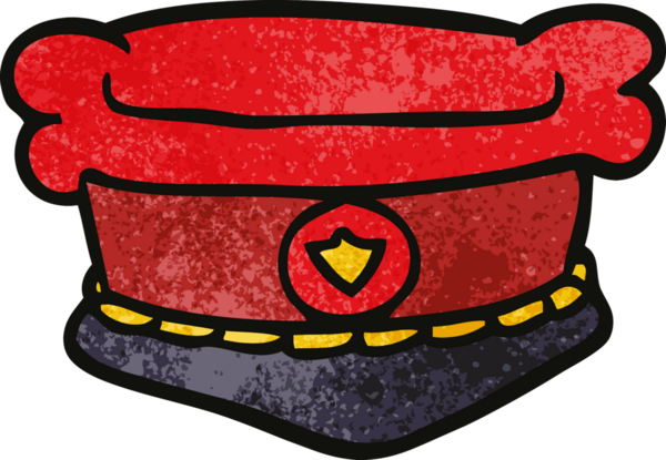 Çizgi film karakteri itfaiye şefleri bir insan tarafından çizilmiş.