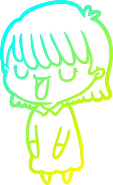 Bir insan tarafından çizilmiş bir karikatür kadın çizimi.