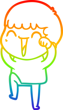 Bir insan tarafından çizilmiş mutlu bir adamın çizgi çizimi.