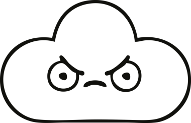 Bir insan tarafından çizilmiş bir fırtına bulutu çizimi