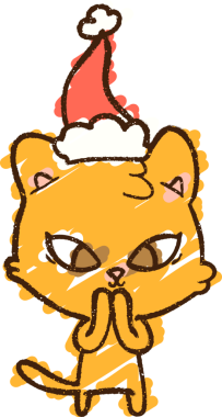 Bir insan tarafından çizilen Noel Kedisi Tebeşiri