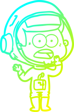 Bir insan tarafından çizilen soğuk gradyan çizgi çizimi bir astronotu şaşırttı.