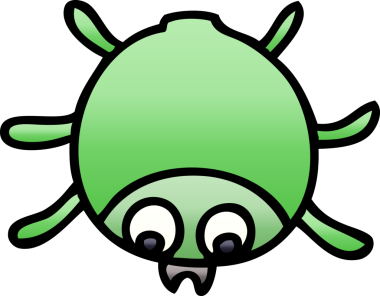 bir insan tarafından çizilmiş gölgelenmiş garip karikatür böceği