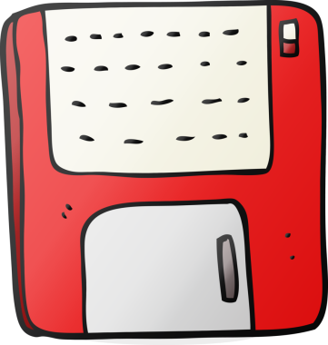 Bir insan tarafından çizilmiş serbest çizim eski bilgisayar diski