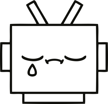 Bir insan tarafından çizilmiş robot kafasının çizgi çizimi