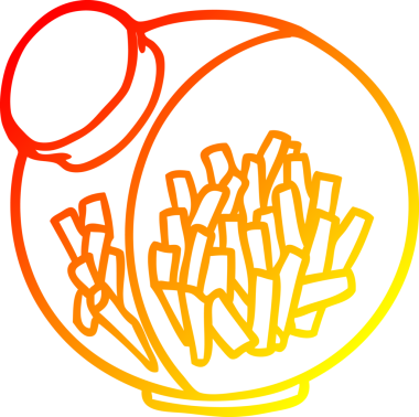 Bir insan tarafından çizilmiş şeker kavanozunun içindeki sıcak çizgi.