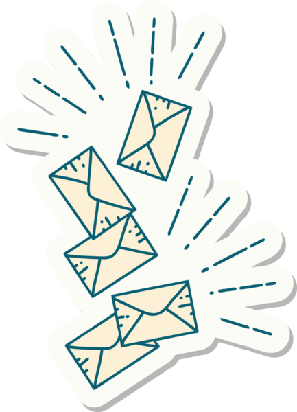 Bir insan tarafından çizilmiş dövme stili düşen harflerin etiketi.