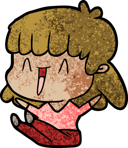 Bir insan tarafından çizilmiş karikatür kadın.