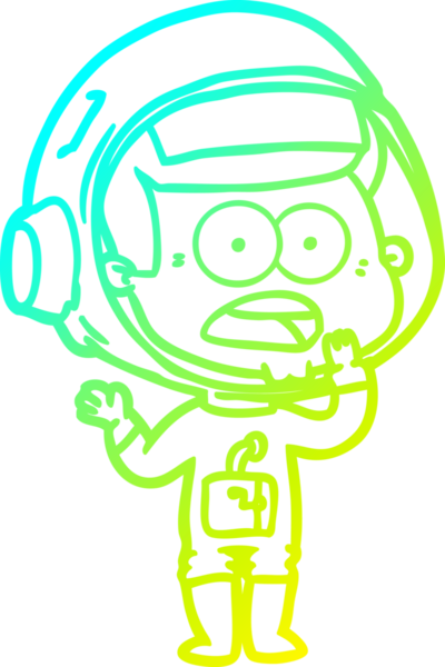 Bir insan tarafından çizilen soğuk gradyan çizgi çizimi bir astronotu şaşırttı.