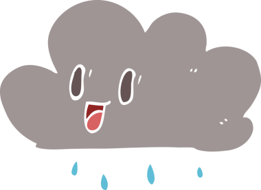 karikatür mutlu gri bulut bir insan tarafından çizilmiş