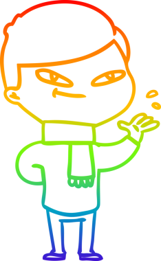 gökkuşağı gradyan çizgi çizimi bir insan tarafından çizilmiş bir çizgi çocuk