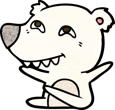 Bir insan tarafından çizilmiş kutup ayısı karikatürü