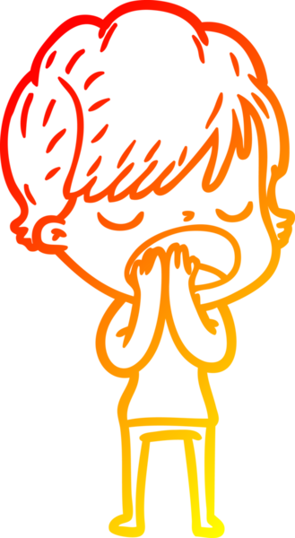 Bir insan tarafından çizilmiş bir karikatür kadın çizimi.