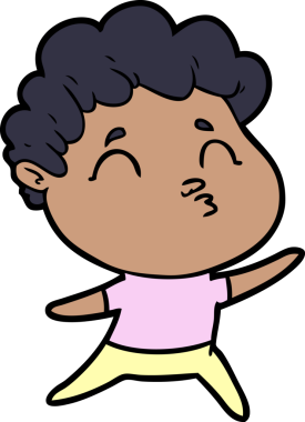 Çizgi film adamı somurtuyor Bir insan tarafından çizilmiş