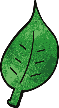 bir insan tarafından çizilmiş sonbahar yaprağı karalaması