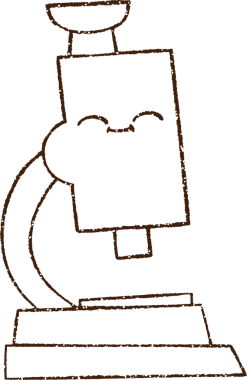 Bir insan tarafından çizilmiş mikroskop Kömür Çizimi