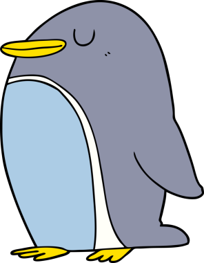 bir insan tarafından çizilmiş penguen çizgi filmi