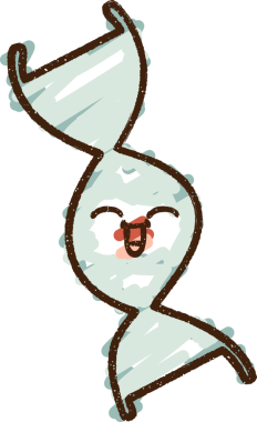 Bir insan tarafından çizilen DNA Tebeşiri