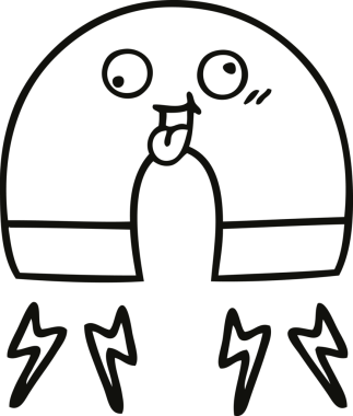 Bir insan tarafından çizilmiş mıknatıs çizimi