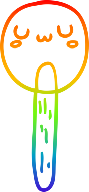 gökkuşağı gradyanı çizimi bir insan tarafından çizilmiş bir lolipop