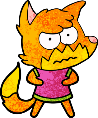 Bir insan tarafından çizilmiş bir tilki.