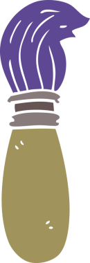 Bir insan tarafından çizilmiş karalama boya fırçası.