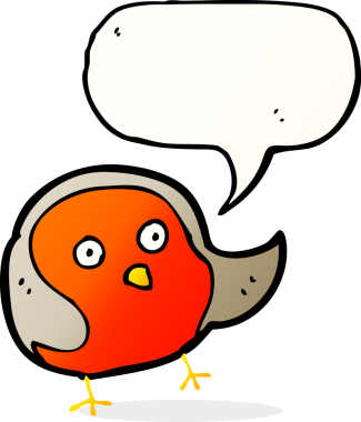 bir insan tarafından çizilmiş konuşma balonlu çizgi robin