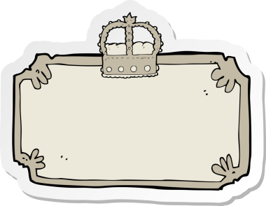 Bir insan tarafından çizilmiş eski bir çerçeve afişinin çıkartması.