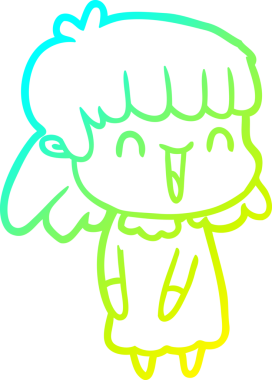 Bir insan tarafından çizilmiş bir karikatür kadın çizimi.