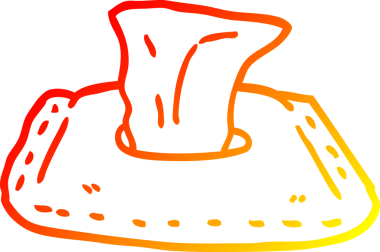 Bir insanın çizdiği çizgi film tuvaletinin sıcak çizgi çizimi.