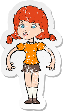 Bir insan tarafından çizilmiş bir karikatürün gerilimli çıkartması.