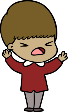 Çizgi film bir insan tarafından çizilmiş stresli adam