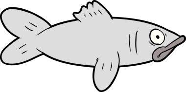 bir insan tarafından çizilmiş karikatür balığı