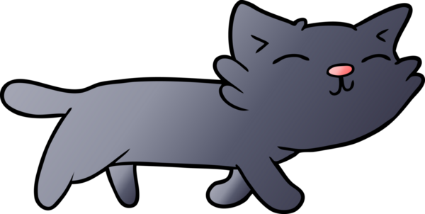 Bir insan tarafından çizilmiş çizgi film kedisi.