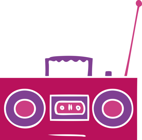 Bir insan tarafından çizilmiş retro kaset çaların karalamaları.