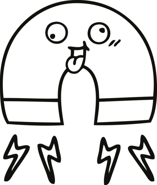 Bir insan tarafından çizilmiş mıknatıs çizimi