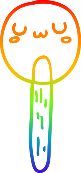 gökkuşağı gradyanı çizimi bir insan tarafından çizilmiş bir lolipop