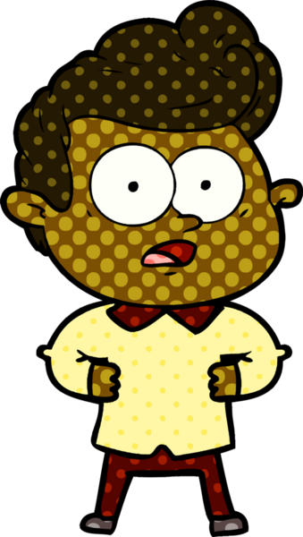 Bir insan tarafından çizilmiş çizgi film bakışlı adam.