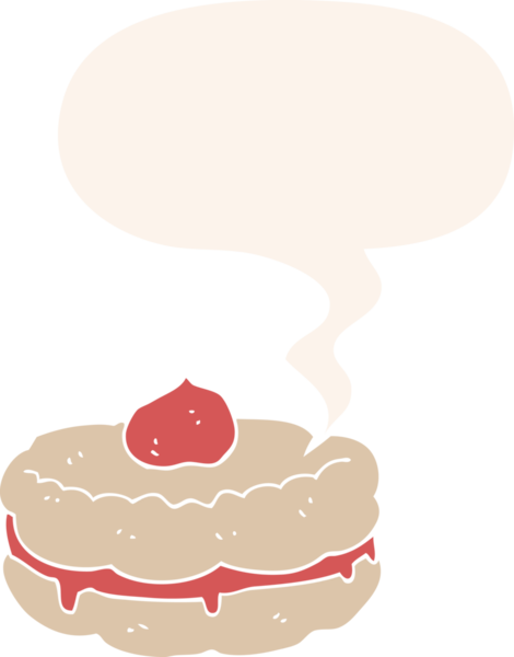 bir insan tarafından çizilmiş eski usul konuşma baloncuklu çizgi film bisküvisi