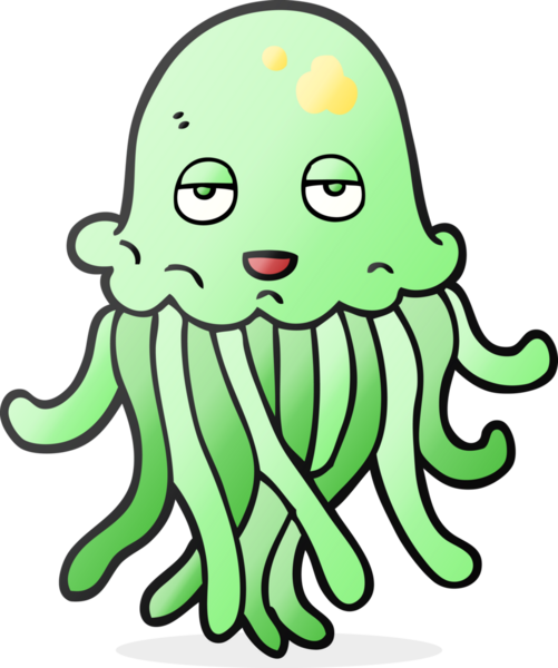 Bir insan tarafından çizilmiş serbest çizim ahtapot.