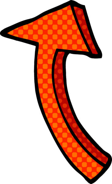 Bir insan tarafından çizilmiş karalama işaretli ok