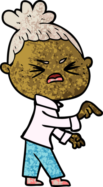 Bir insan tarafından çizilmiş kızgın bir kadın.