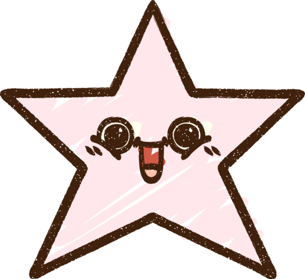 Bir insan tarafından çizilen Mutlu Yıldız Tebeşiri